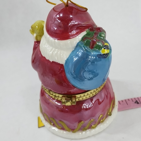 Mr. Christmas Porcelain Music Box Santa Animated Wind Up Motion Jingle Bells - Picture 4 of 5